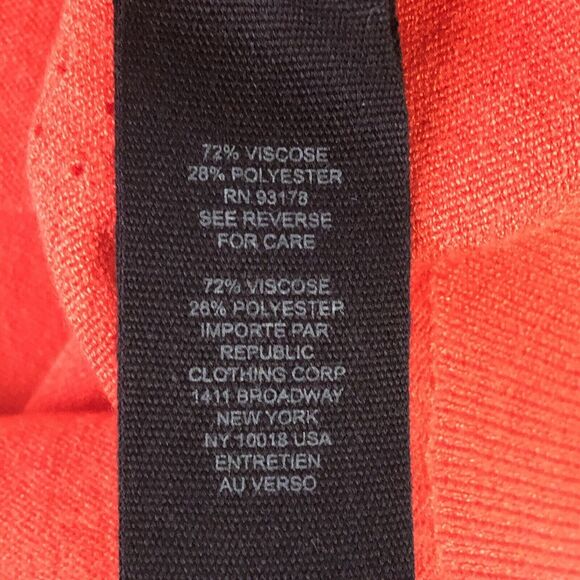 Truth by republic Men’s polo snap button Short sleeve, red orange large NWT - Picture 12 of 14